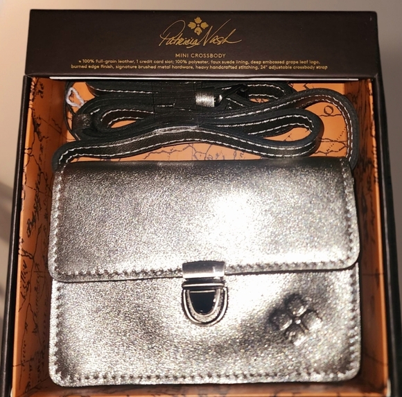 Patricia Nash Mini Lanza Leather Crossbody in Gift Box - Picture 1 of 9